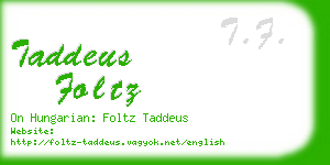 taddeus foltz business card